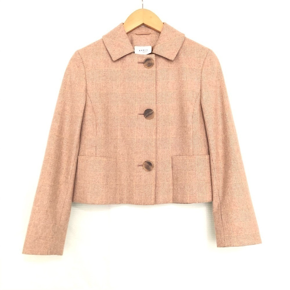 Akris Punto Plaid 100% Wool Blazer Jacket EUC